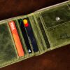 Royals Leather Forest Green Bi-Fold Wallet - Image 3