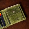 Royals Leather Forest Green Bi-Fold Wallet - Image 4